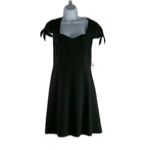 Kensie = Black Short Sleeve A-Line Dress - Size XS - Picture 1 of 8